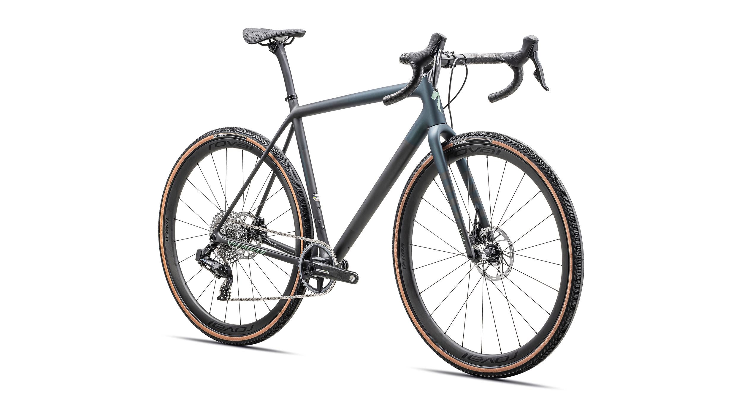 Crux Pro Specialized 2025 Satin Carbon/Deep Lake Metallic/Smoke/White Sage Metallic