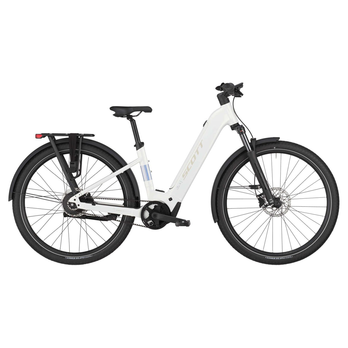 Bicicletas Eléctricas eUrbanas Scott Sub 10 Belt Wave 2025 Bianco White #2