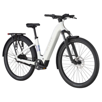 Bicicletas Eléctricas eUrbanas Scott Sub 10 Belt Wave 2025 Bianco White
