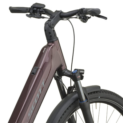 Bicicletas Eléctricas eUrbanas Scott Axis 10 Wave 2027 Aubergine Red #5