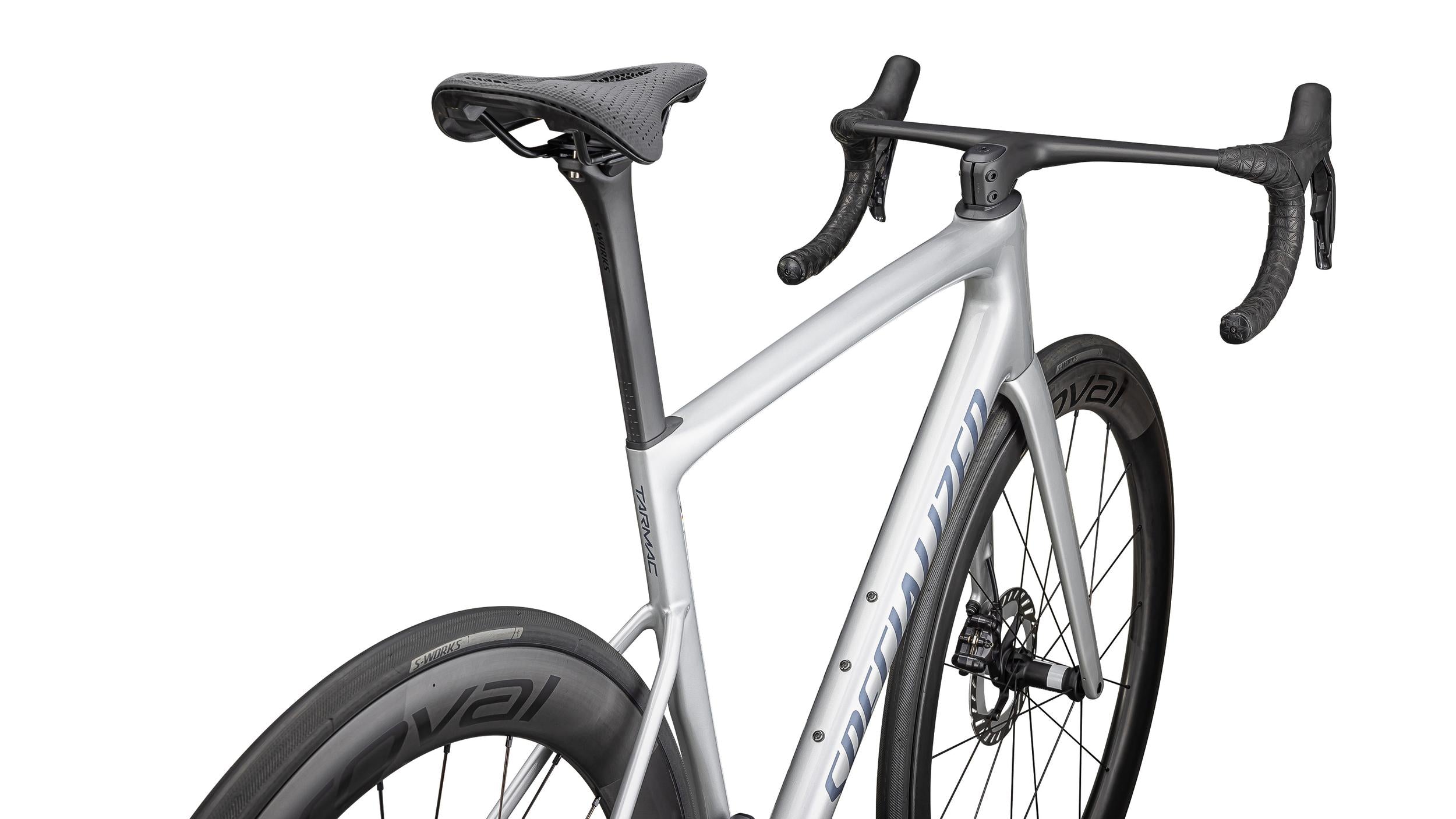 Tarmac SL8 Pro Ultegra Di2 Specialized 2025 Gloss Liquid Silver/Satin Blue Pearl Over Black Liquid Metal #4