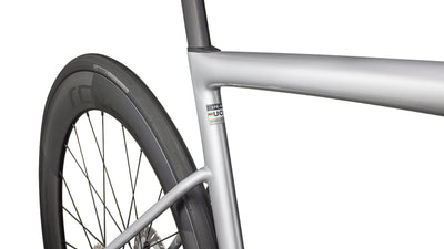 Tarmac SL8 Pro Ultegra Di2 Specialized 2025 Gloss Liquid Silver/Satin Blue Pearl Over Black Liquid Metal #6
